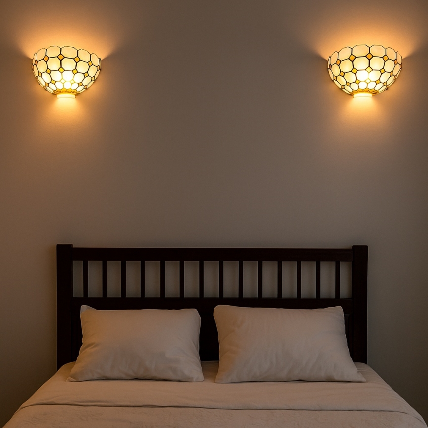 Brilagi - Tiffany vitrāžas sienas gaismeklis DORAN 1xE14/40W/230V