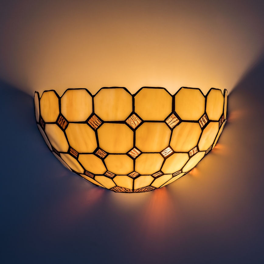 Brilagi - Tiffany vitrāžas sienas gaismeklis DORAN 1xE14/40W/230V