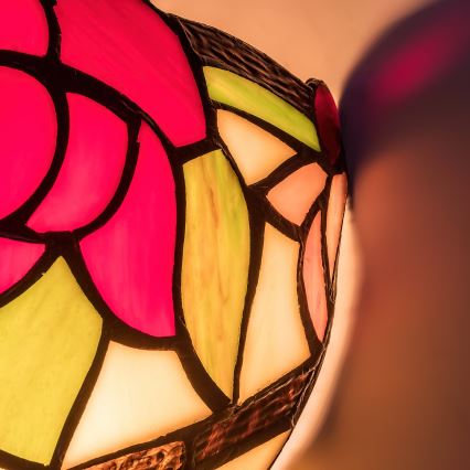 Brilagi - Tiffany vitrāžas sienas gaismeklis GARLAN 1xE14/40W/230V