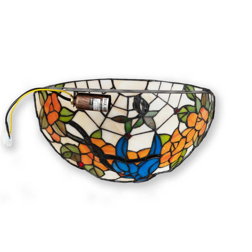 Brilagi - Tiffany vitrāžas sienas gaismeklis JUNGLE 1xE14/40W/230V