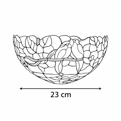 Brilagi - Tiffany vitrāžas sienas gaismeklis JUNGLE 1xE14/40W/230V