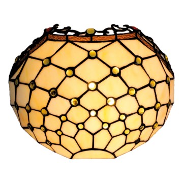 Brilagi - Tiffany vitrāžas sienas gaismeklis krēmkrāsas 1xE14/40W/230V