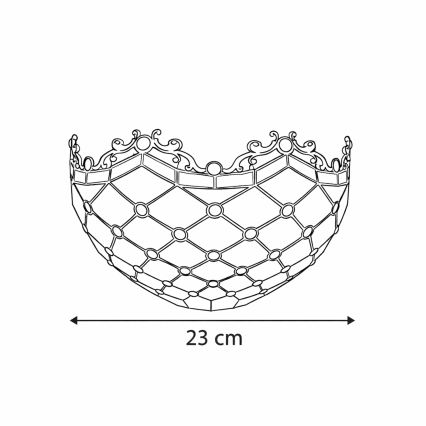 Brilagi - Tiffany vitrāžas sienas gaismeklis MIRABELLA 1xE14/40W/230V
