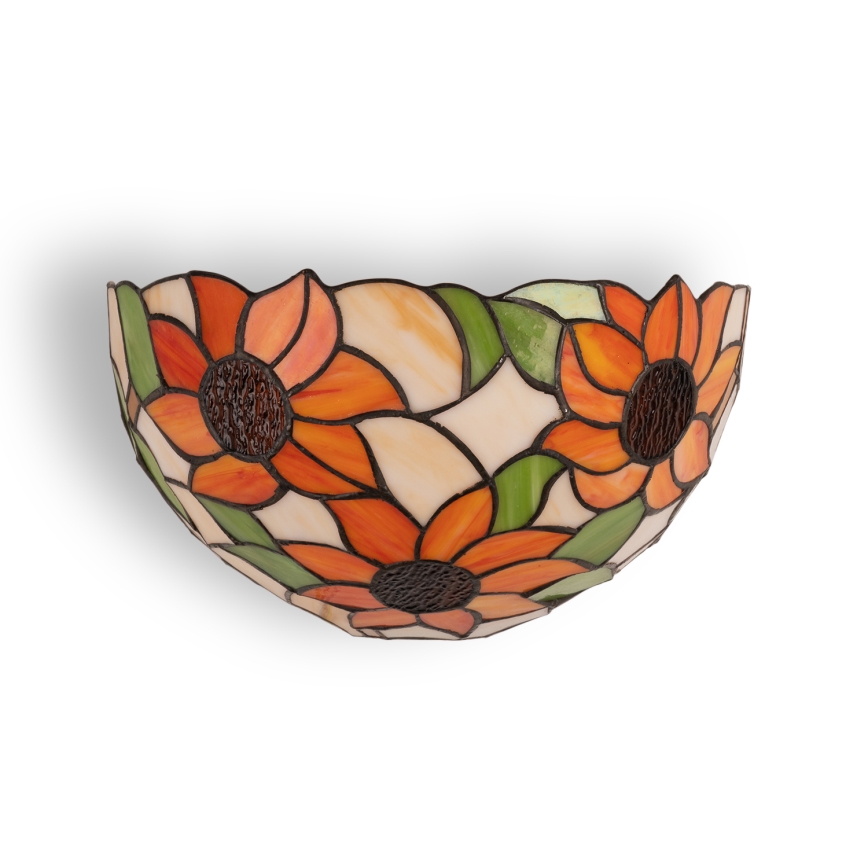 BRILAGI - Tiffany vitrāžas sienas gaismeklis SUNFLOWER 1xE14/40W/230V