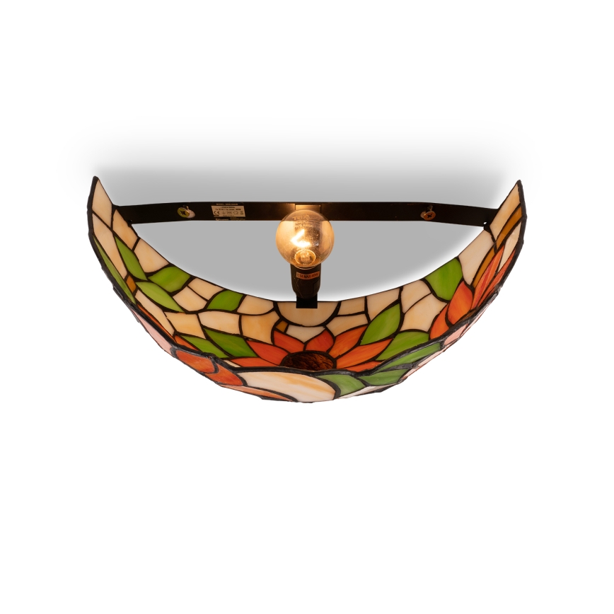 BRILAGI - Tiffany vitrāžas sienas gaismeklis SUNFLOWER 1xE14/40W/230V