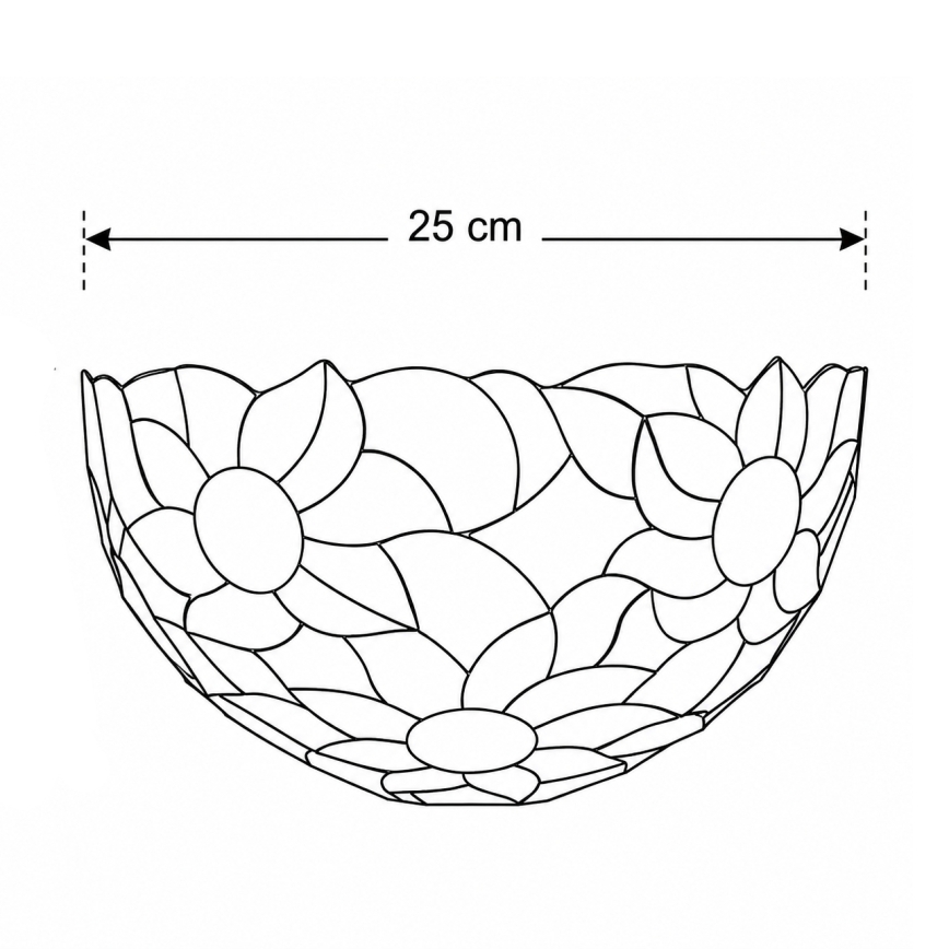 BRILAGI - Tiffany vitrāžas sienas gaismeklis SUNFLOWER 1xE14/40W/230V