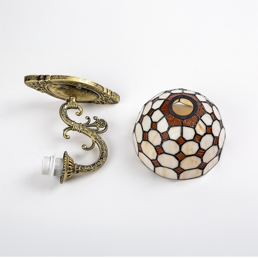 Brilagi - Tiffany vitrāžas sienas lampa DORAN 1xE27/40W/230V