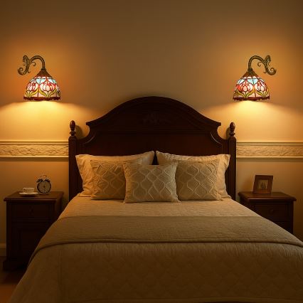 Brilagi - Tiffany vitrāžas sienas lampa LORAS 1xE27/40W/230V