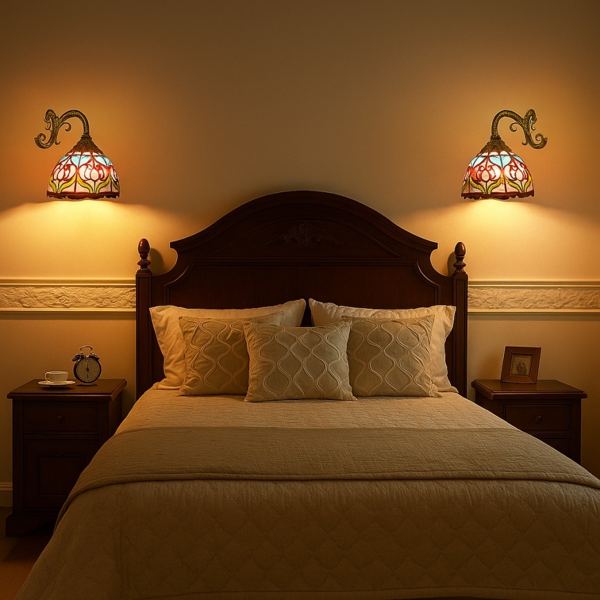 Brilagi - Tiffany vitrāžas sienas lampa LORAS 1xE27/40W/230V