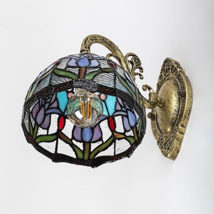 Brilagi - Tiffany vitrāžas sienas lampa LORAS 1xE27/40W/230V