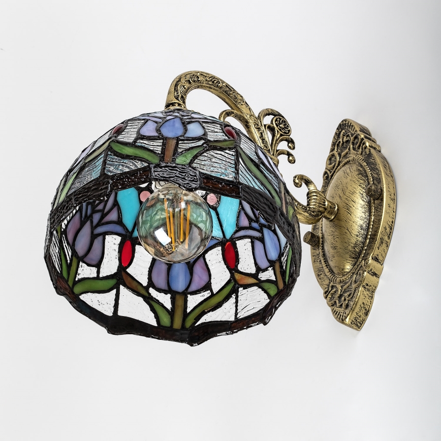 Brilagi - Tiffany vitrāžas sienas lampa LORAS 1xE27/40W/230V