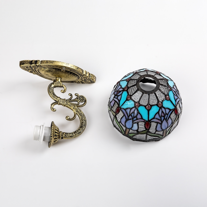 Brilagi - Tiffany vitrāžas sienas lampa LORAS 1xE27/40W/230V