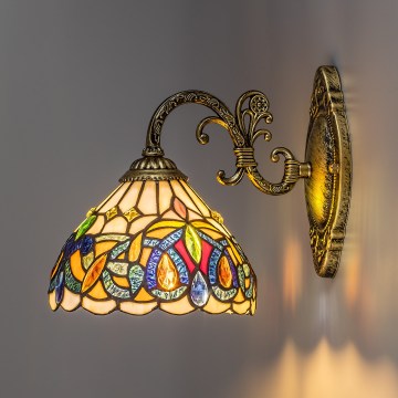 Brilagi - Tiffany vitrāžas sienas lampa LUISA 1xE27/40W/230V