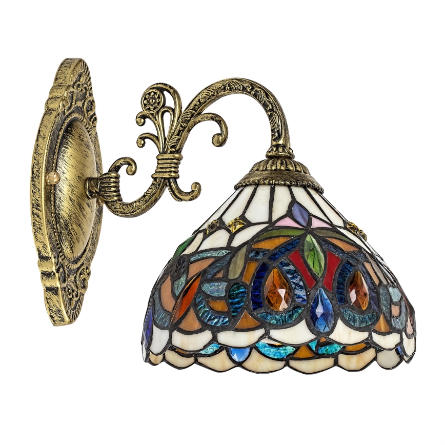 Brilagi - Tiffany vitrāžas sienas lampa LUISA 1xE27/40W/230V