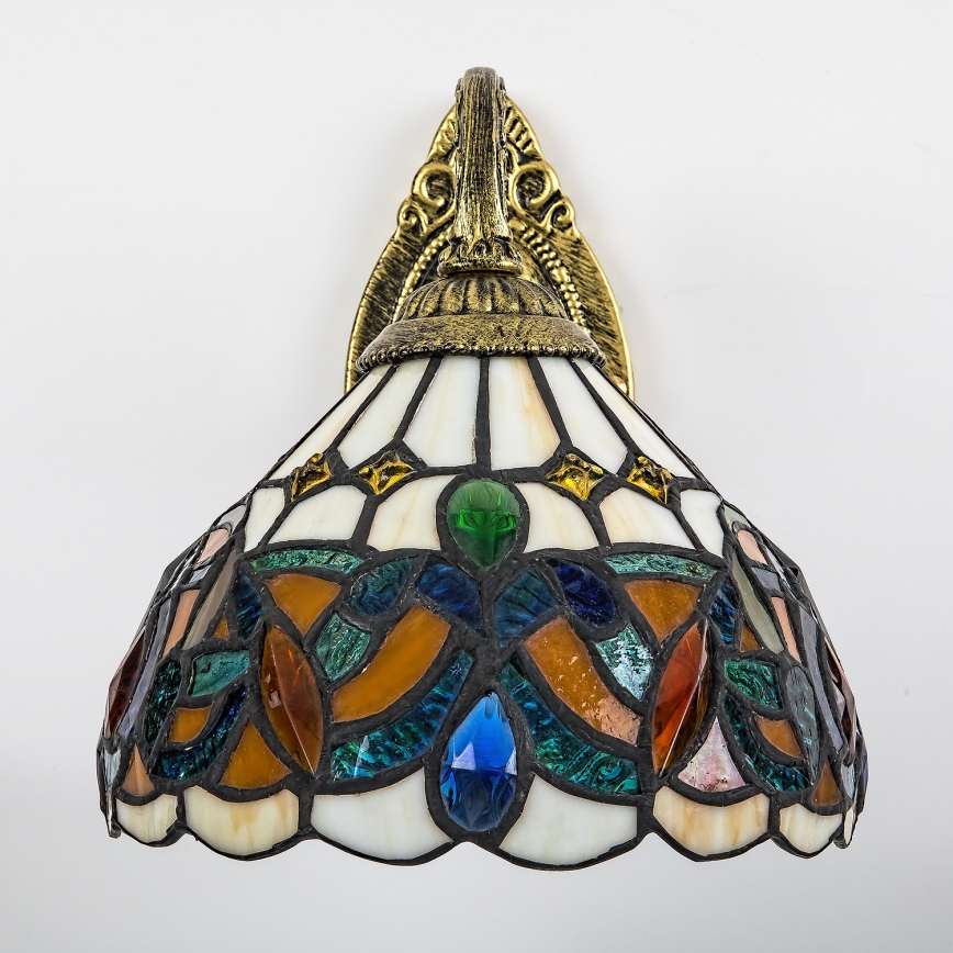 Brilagi - Tiffany vitrāžas sienas lampa LUISA 1xE27/40W/230V