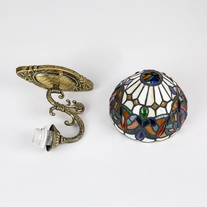 Brilagi - Tiffany vitrāžas sienas lampa LUISA 1xE27/40W/230V