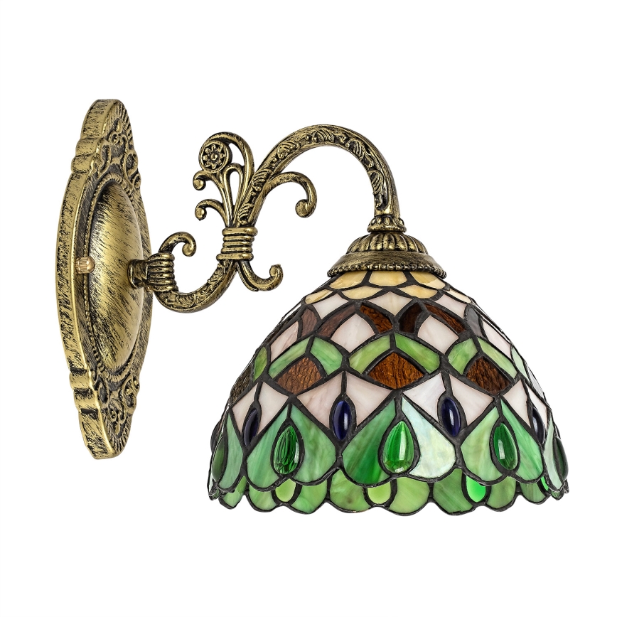 Brilagi - Tiffany vitrāžas sienas lampa MARGARET 1xE27/40W/230V