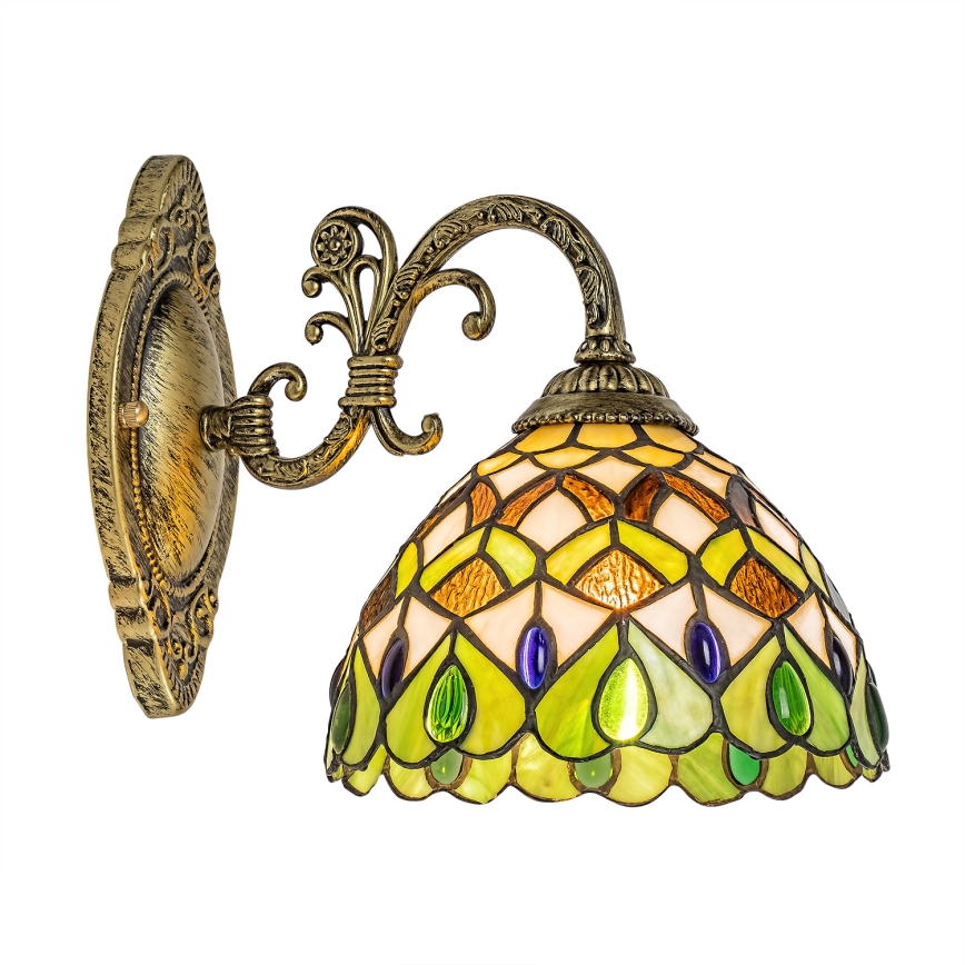 Brilagi - Tiffany vitrāžas sienas lampa MARGARET 1xE27/40W/230V