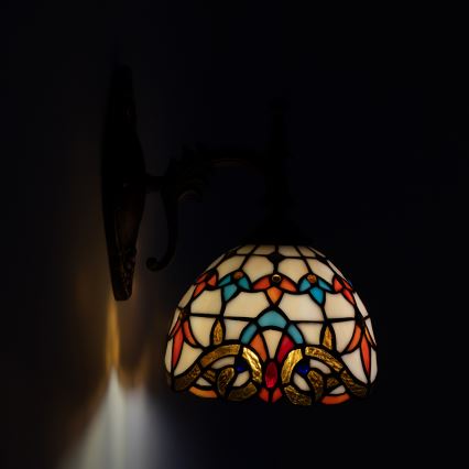 Brilagi - Tiffany vitrāžas sienas lampa MIRABELLA 1xE14/40W/230V