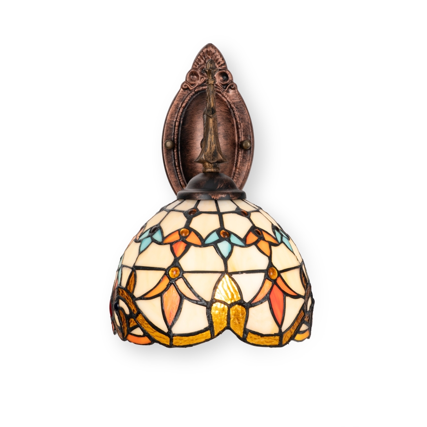 Brilagi - Tiffany vitrāžas sienas lampa MIRABELLA 1xE14/40W/230V