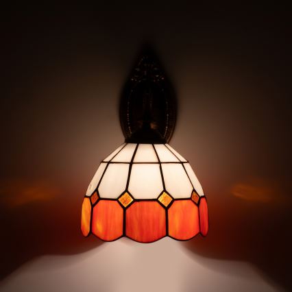 Brilagi - Tiffany vitrāžas sienas lampa SIENNA 1xE14/40W/230V