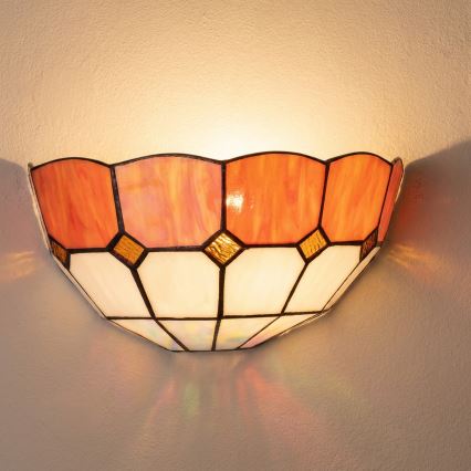 Brilagi - Tiffany vitrāžas sienas lampa SIENNA 1xE14/40W/230V