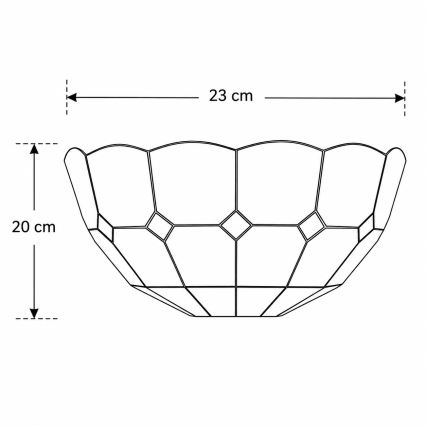 Brilagi - Tiffany vitrāžas sienas lampa SIENNA 1xE14/40W/230V