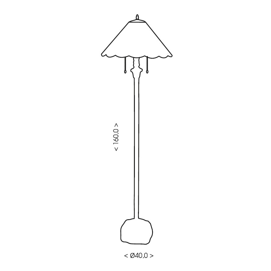 Brilagi - Tiffany vitrāžas stāvlampa FOLIA 2xE27/60W/230V