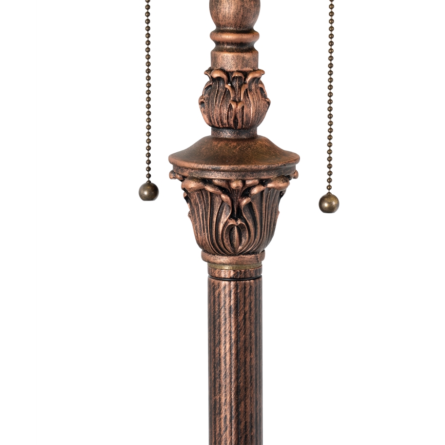 Brilagi - Tiffany vitrāžas stāvlampa FOLIA 2xE27/60W/230V