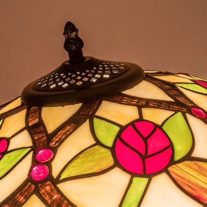 Brilagi - Tiffany vitrāžas stāvlampa GARLAN 2xE27/60W/230V