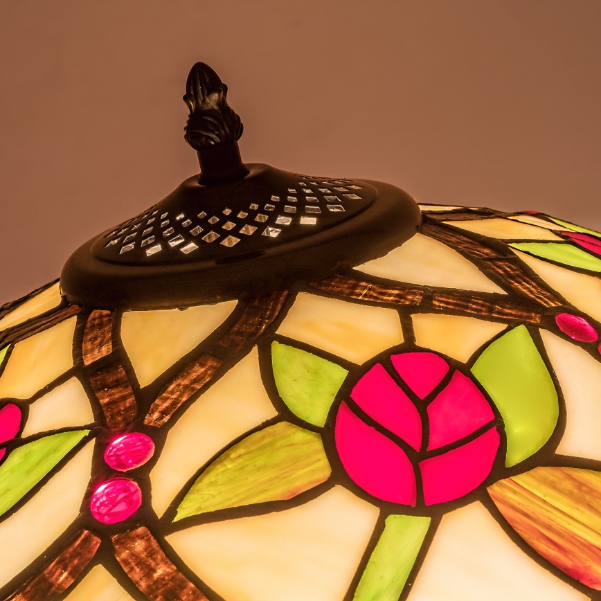 Brilagi - Tiffany vitrāžas stāvlampa GARLAN 2xE27/60W/230V