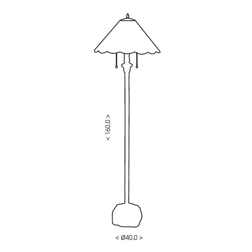 Brilagi - Tiffany vitrāžas stāvlampa MIRABELLA 2xE27/60W/230V