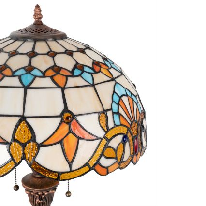 Brilagi - Tiffany vitrāžas stāvlampa MIRABELLA 2xE27/60W/230V