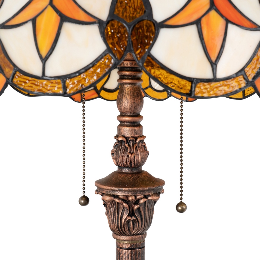 Brilagi - Tiffany vitrāžas stāvlampa MIRABELLA 2xE27/60W/230V