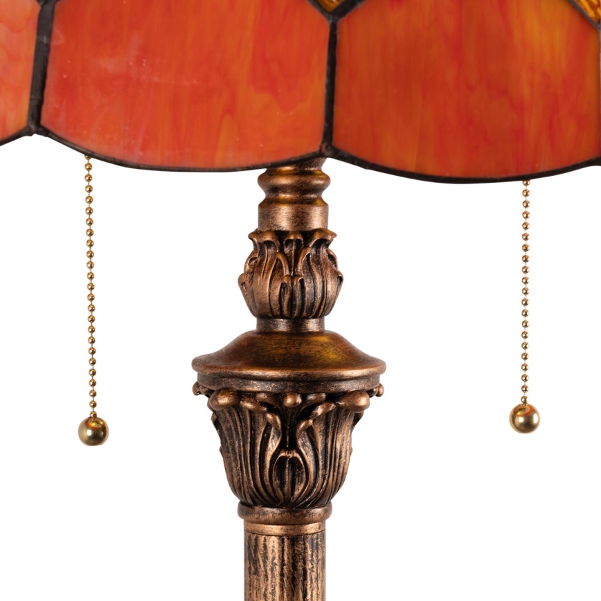 Brilagi - Tiffany vitrāžas stāvlampa SIENNA 2xE27/60W/230V