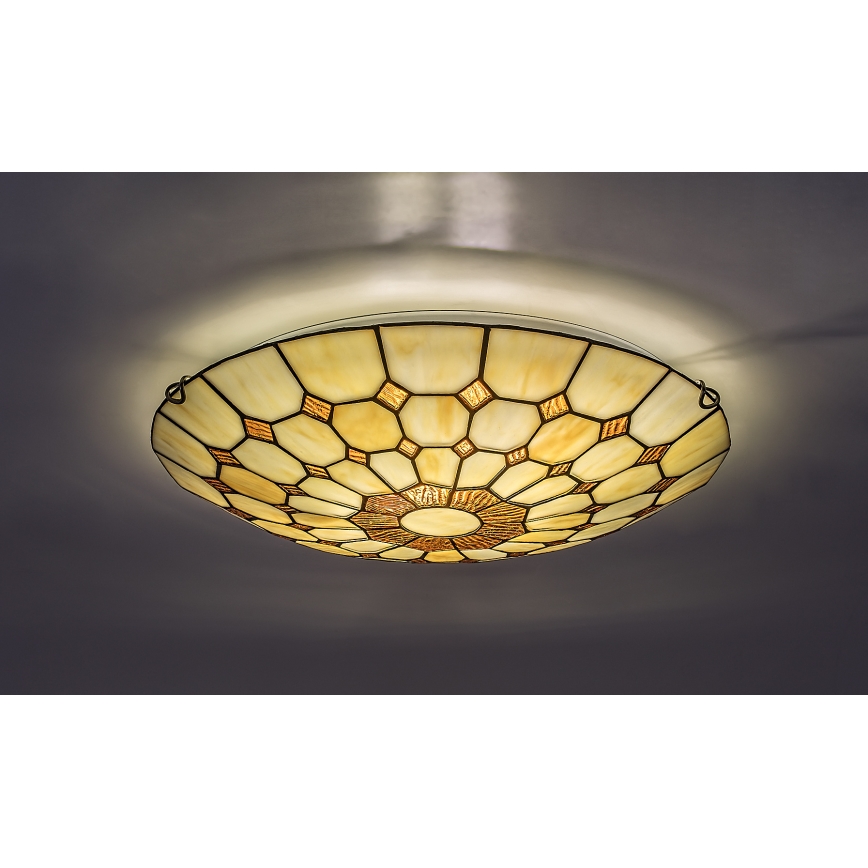 Brilagi - Tiffany vitrāžas stila griestu lampa DORAN 2xE27/60W/230V