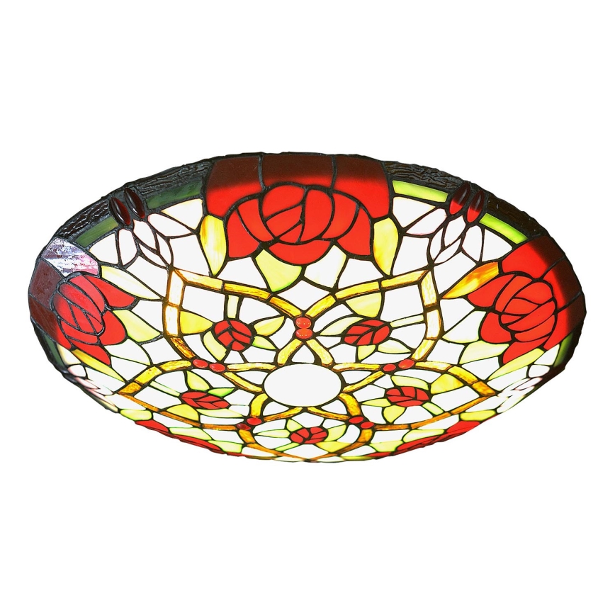 Brilagi - Tiffany vitrāžas stila griestu lampa GARLAN 2xE27/60W/230V