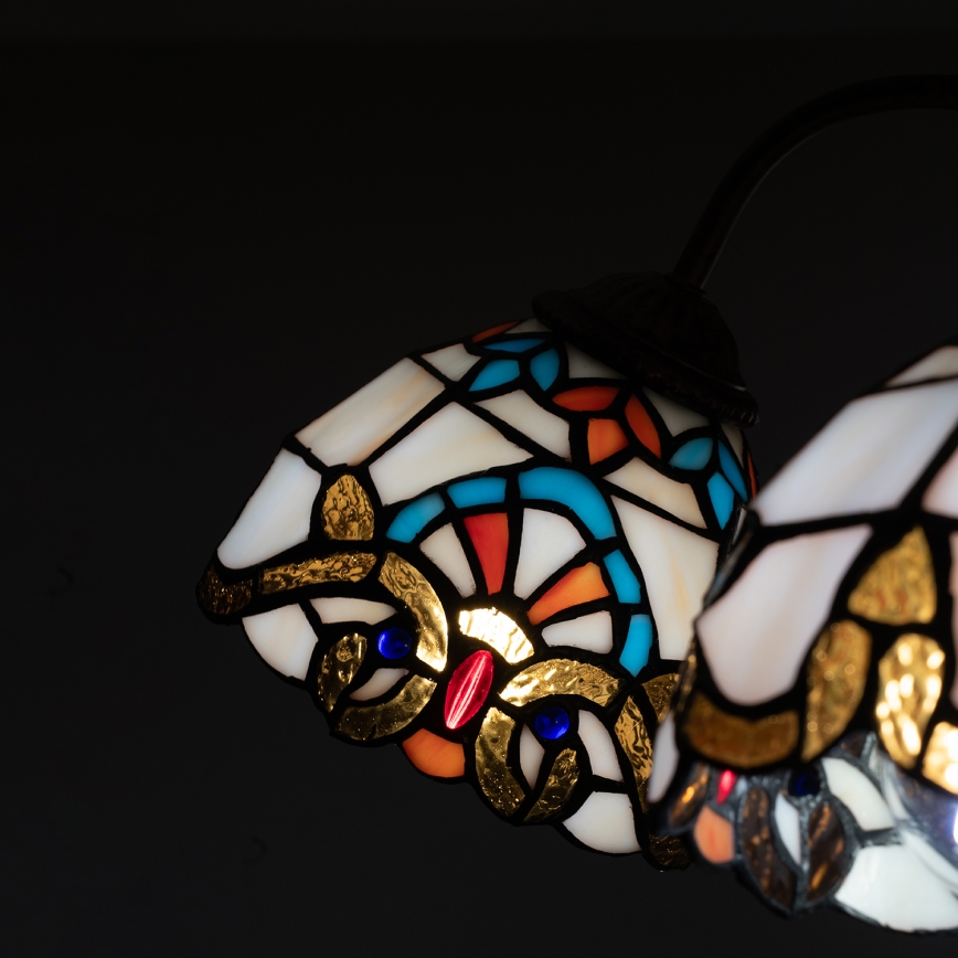 Brilagi - Tiffany vitrāžas virsmas griestu lustra MIRABELLA 5xE27/60W/230V Ø 60 cm