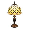 BRILAGI - Tiffany vitražēta galda lampa IVORY SMOOTH 1xE27/60W/230V