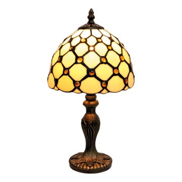 BRILAGI - Tiffany vitražēta galda lampa IVORY SMOOTH 1xE27/60W/230V
