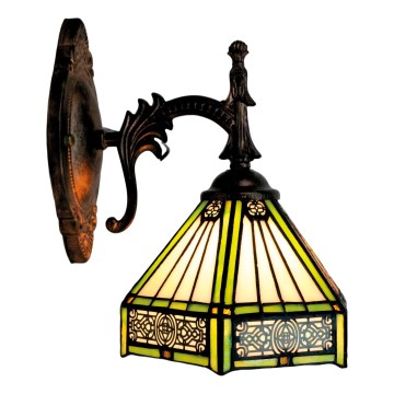 BRILAGI - Tiffany vitrāžēta sienas lampa EMERALD 1xE14/40W/230V