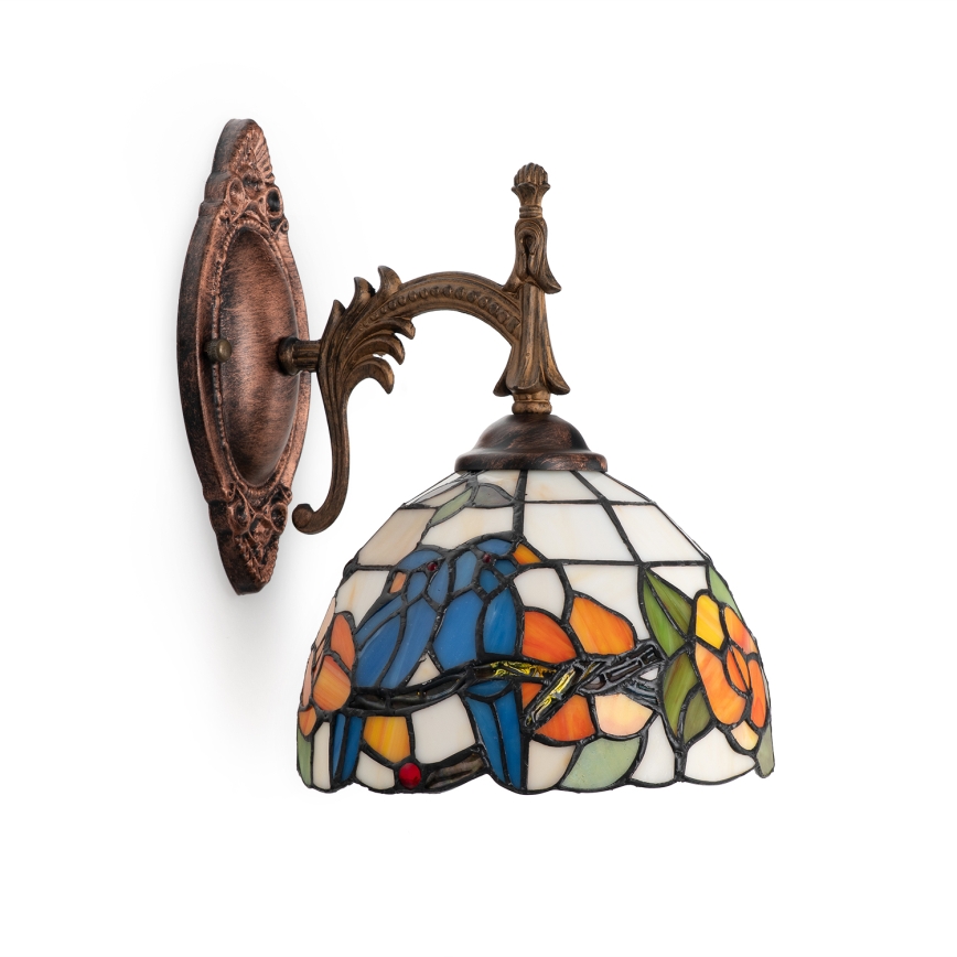 Brilagi - Tiffany vitražēta sienas lampa JUNGLE 1xE14/40W/230V
