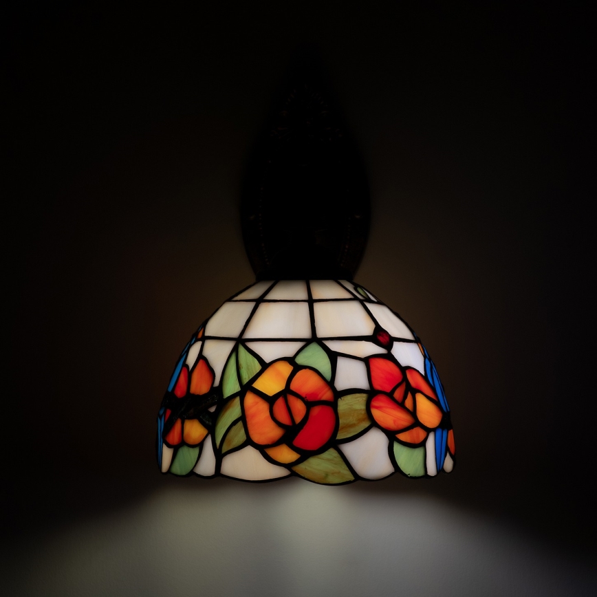 Brilagi - Tiffany vitražēta sienas lampa JUNGLE 1xE14/40W/230V