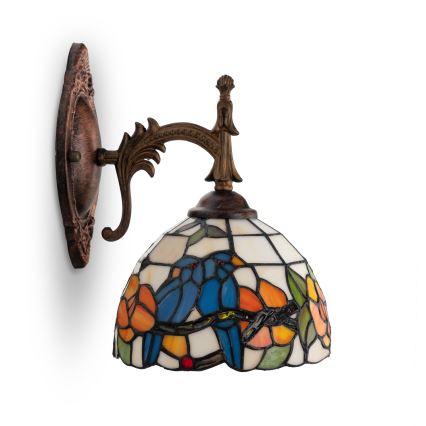 Brilagi - Tiffany vitražēta sienas lampa JUNGLE 1xE14/40W/230V