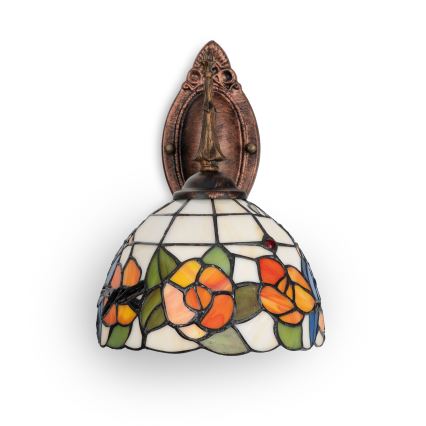 Brilagi - Tiffany vitražēta sienas lampa JUNGLE 1xE14/40W/230V