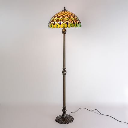 Brilagi - Tiffany vitražēta stāvlampa MARGARET 2xE27/60W/230V