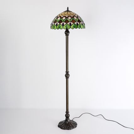 Brilagi - Tiffany vitražēta stāvlampa MARGARET 2xE27/60W/230V