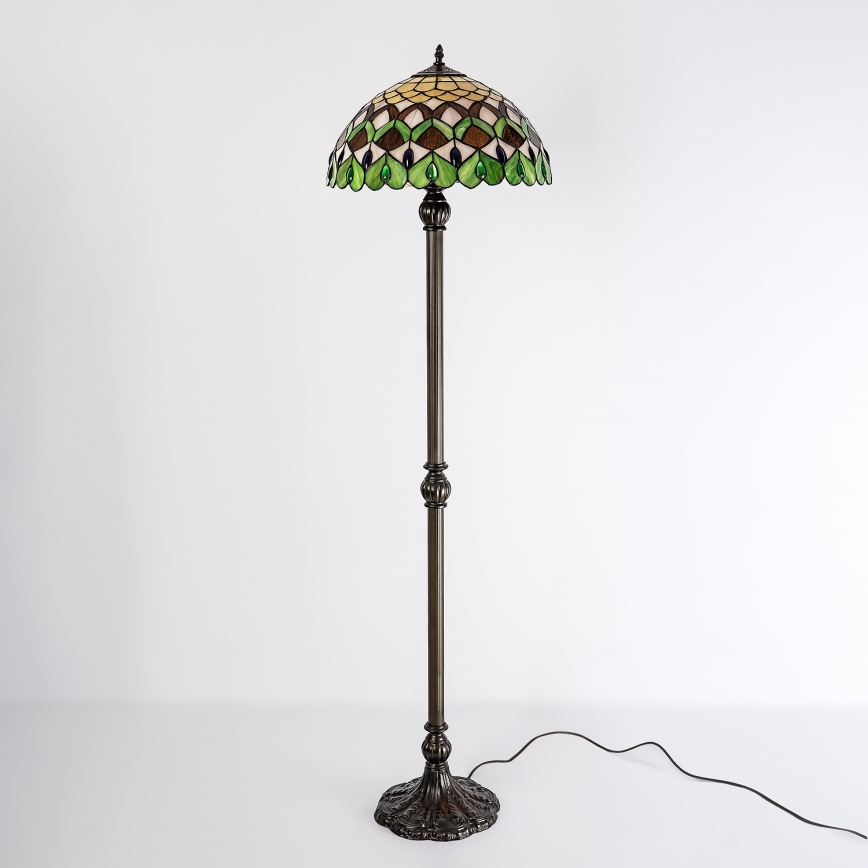 Brilagi - Tiffany vitražēta stāvlampa MARGARET 2xE27/60W/230V