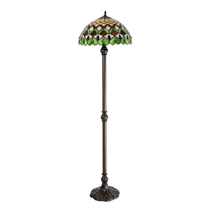 Brilagi - Tiffany vitražēta stāvlampa MARGARET 2xE27/60W/230V
