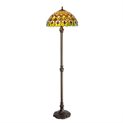 Brilagi - Tiffany vitražēta stāvlampa MARGARET 2xE27/60W/230V